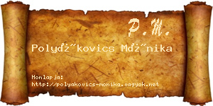 Polyákovics Mónika névjegykártya