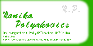 monika polyakovics business card